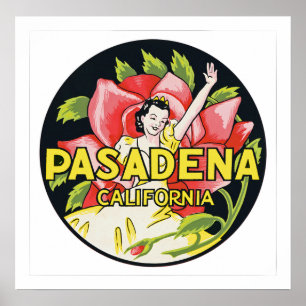 Poster Pasadena la Californie