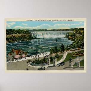 Poster Passage au parc de Victoria, chutes du Niagara,