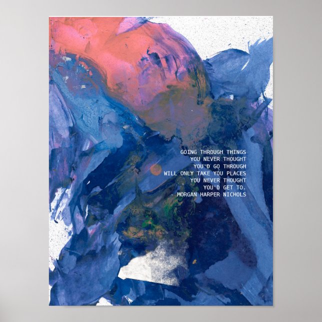 Poster "Passer à travers des choses que vous n'avez jamai (Devant)