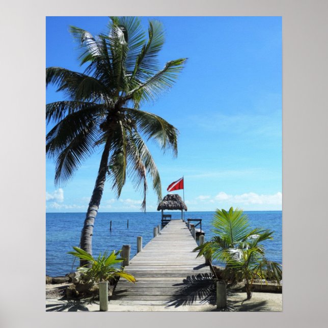 Poster Passerelle de plongée de l'île (Devant)