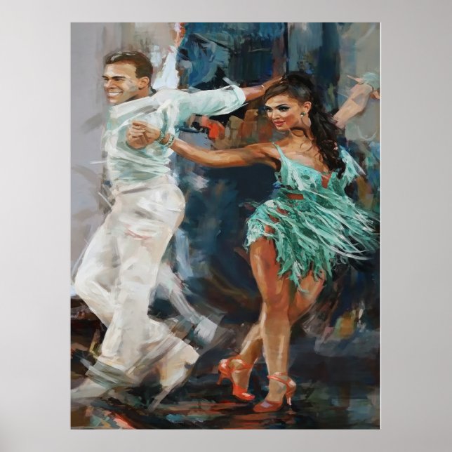 Poster Passionate Tango Embrace (Devant)