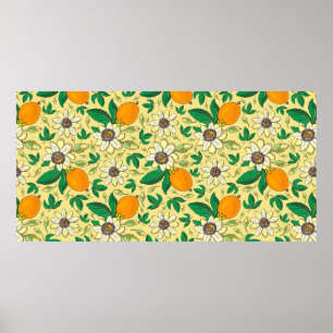 Poster Passionflower (passiflora, fruit de la passion) su