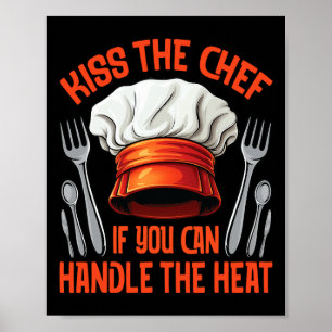 Poster Passionné de cuisine Chef Kiss Grill Fumoir