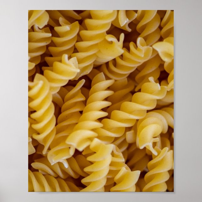 Poster Pasta Fusilli Noodles (Devant)