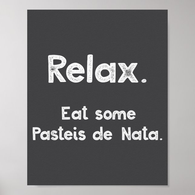 Poster Pasteis De Nata Rtuguese Quote Funny Rtugal Food R (Devant)