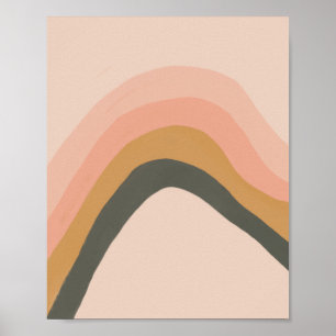 Poster Pastel Blush Pink Rainbow Bedroom Home Decor