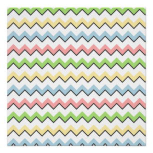Poster Pastel Chevron-Drop Shadow par Shirley Taylor