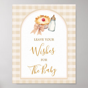 Poster Pastel Cutie Pie En vichy Automne Laissez vos dési