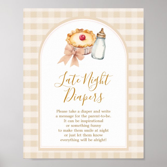 Poster Pastel Cutie Pie En vichy Fall Late Night Diapés (Devant)