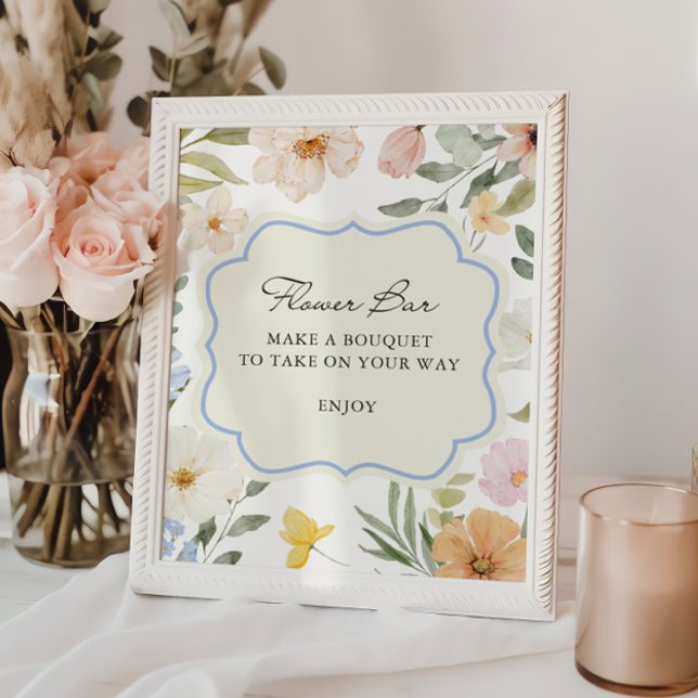 Poster Pastel Floral Flower Bar (Créateur téléchargé)