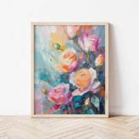 Pastel Floral Moderne Impressionniste Peinture