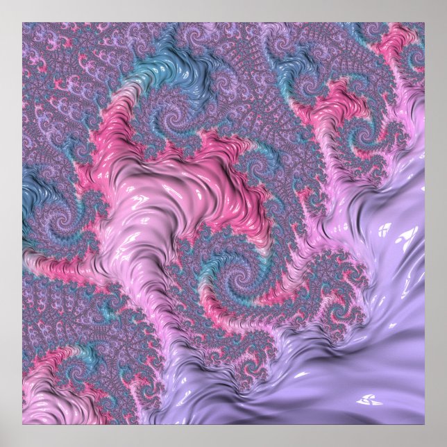 Poster Pastel Fractal (Devant)