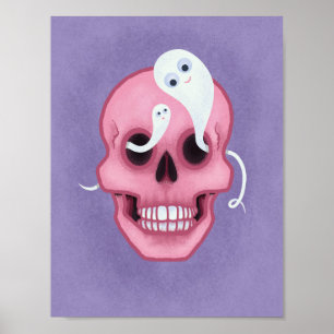 Poster Pastel goth skull