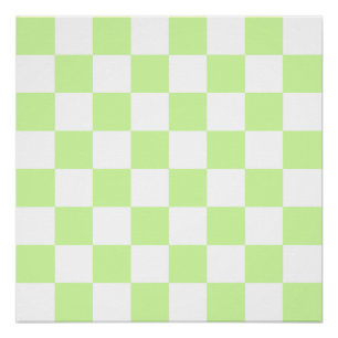Poster Pastel Green À damiers En vichy Motif
