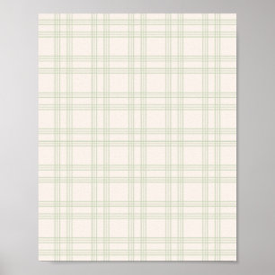 Poster Pastel Green Et Crème En vichy