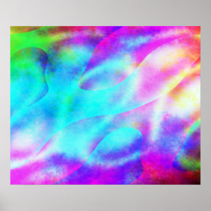 Poster Pastel Neon Rainbow Gradient Art