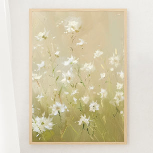 Poster Pastel Olive Green Fleur sauvage Meadow Imprimer 3