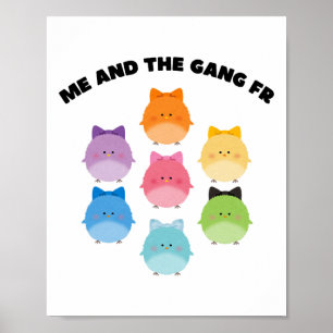 Poster Pastel Pâques Funny Hommes mème mignonne Ba