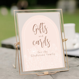 Poster Pastel Pink Baby In Bloom Douche Panneau Cadeau