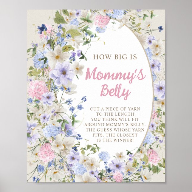 Poster Pastel roux fleur sauvage Quelle taille a le ventr (Devant)