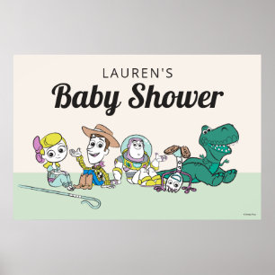 Poster Pastel Toy Histoire Personnages Baby shower Bienve