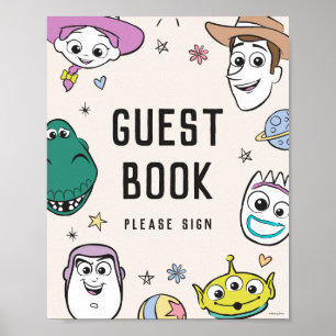 Poster Pastel Toy Histoire Personnages Baby shower Livre