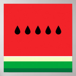 Poster Pastèque minimaliste