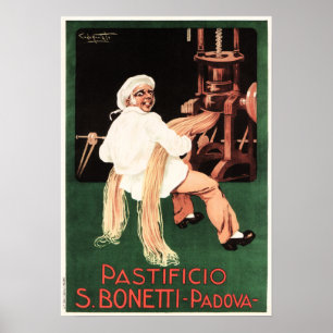 Poster PASTIFICIO S BONETTI Padova Italie Pâtes