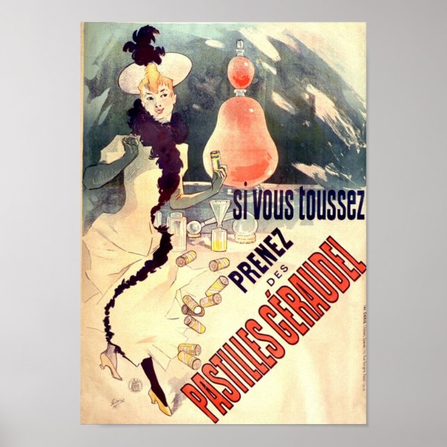 Poster Pastilles Geraudel Publicité française Vintage (Devant)