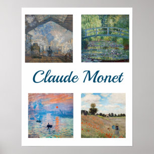 Poster Patchwork de chefs-d'oeuvre Claude Monet