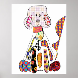 Poster Patchwork Doggy