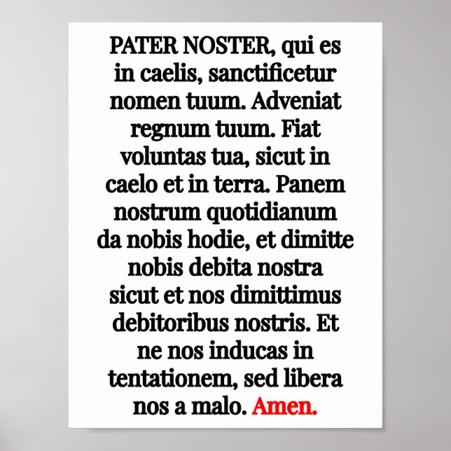 Poster Pater Noster (Devant)