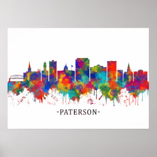 Poster Paterson New Jersey Skyline