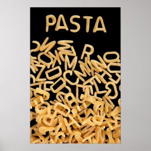 Poster Pâtes à soupe Alphabet