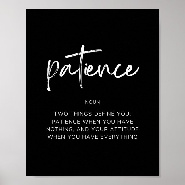 Poster Patience (Devant)