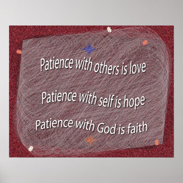 Poster Patience avec Dieu (Devant)