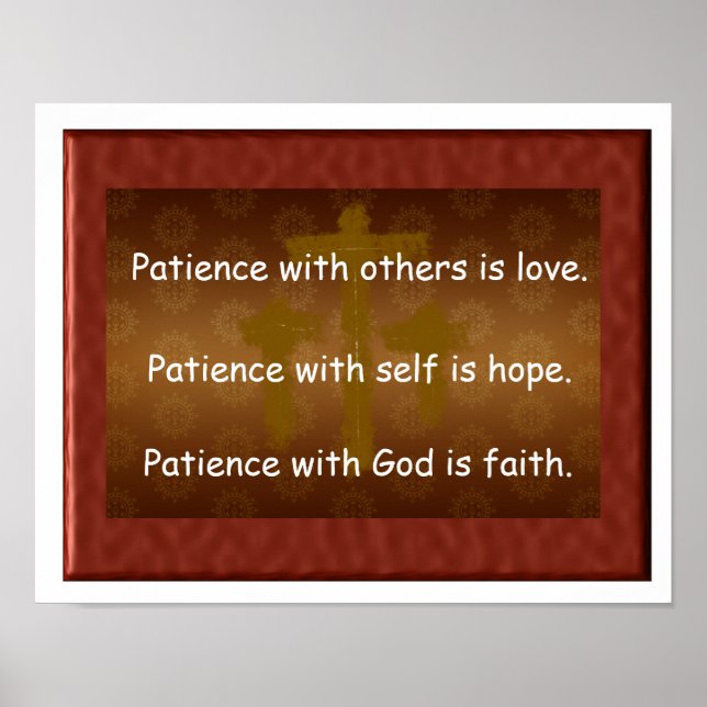 Poster Patience avec Dieu (Devant)