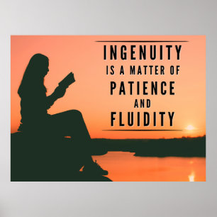 Poster Patience de l'ingéniosité - Inspirationnel