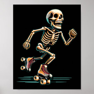 Poster Patinage à rouleaux Halloween