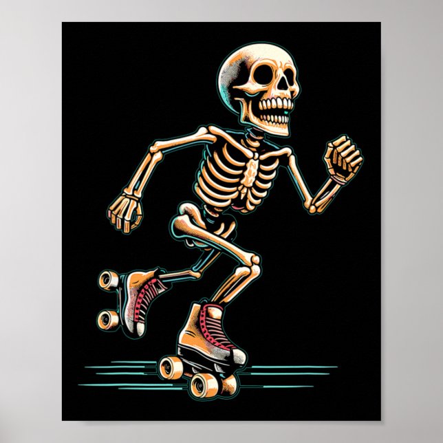 Poster Patinage à rouleaux Halloween (Devant)