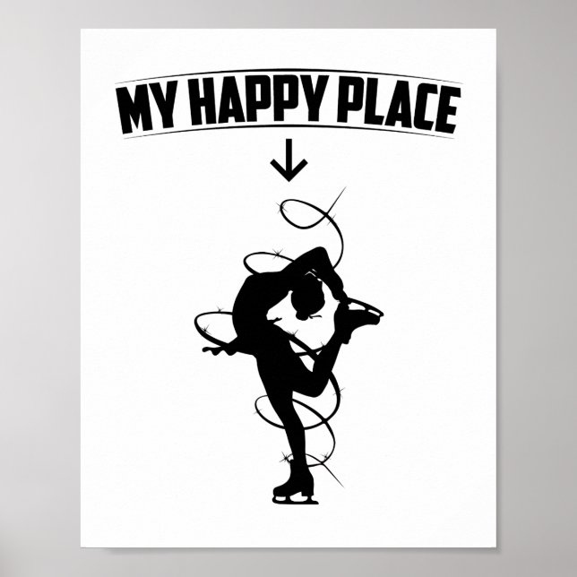 Poster Patinage artistique | idées cadeaux pour patineurs (Devant)