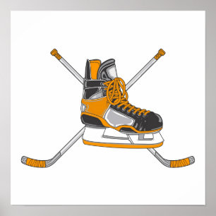 Poster Patinage de hockey