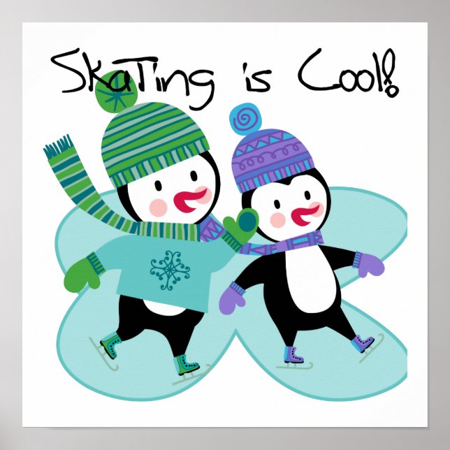 Poster Patinage de pingouins est Cool (Devant)
