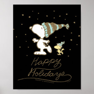 Poster Patinage d'hiver Peanuts