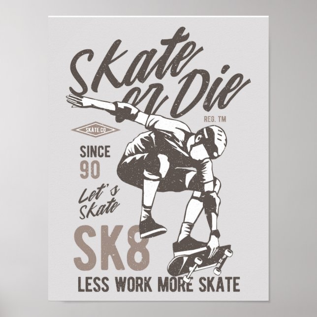 Poster Patinage ou die (Devant)