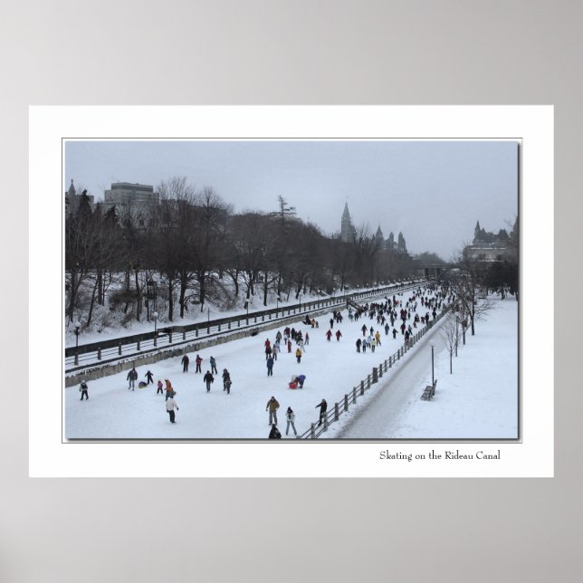 Poster Patinage sur le canal Rideau (Devant)