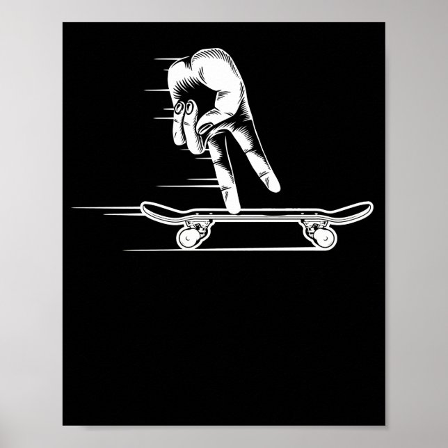 Poster Patinage sur planche à doigts (Devant)