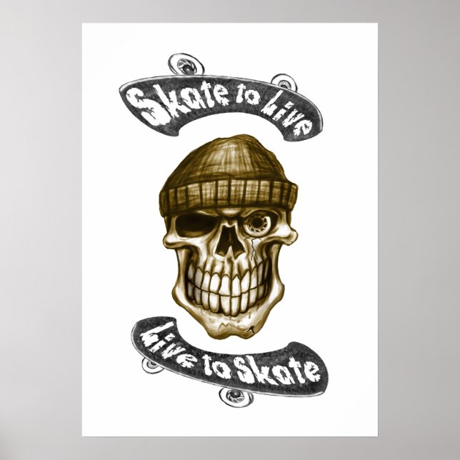 Poster Patiner en direct -Poster 70x50 (Devant)