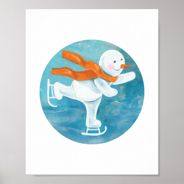 Poster Patineur de neige (Devant)