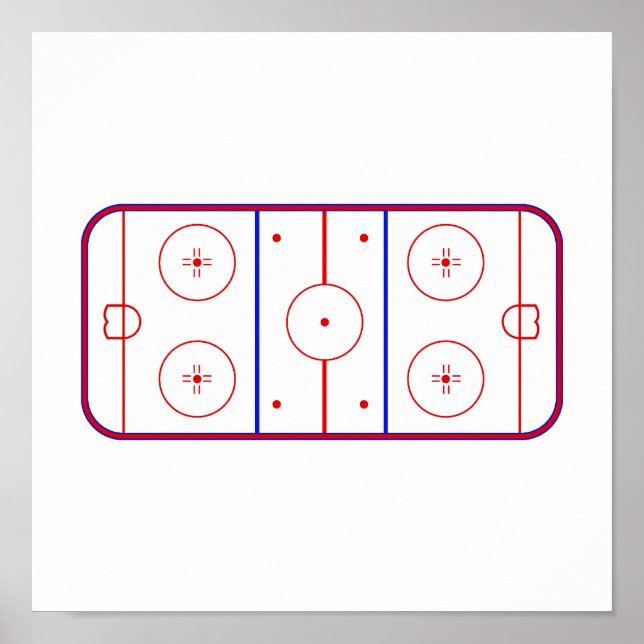 Poster patinoire de hockey (Devant)